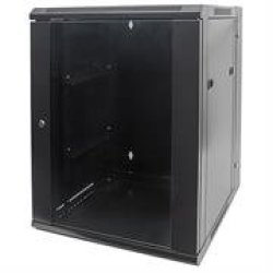 Intellinet 19 Inch Double Section 15U Wall Mount Cabinet- Assembled Colour Black 770 H X 600 W X 550 D Mm Usable Depth: 425