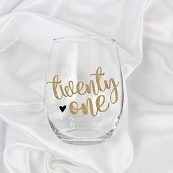 21ST Birthday Gift For Women 21OZ Stemless Wine Glass 7