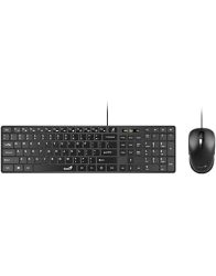 Genius 31330007400 Slimstar C126 USB Keyboard And Mouse Combo Black