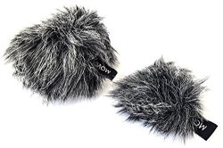 Movo WS-G10 Furry Outdoor Microphone Windscreens - Custom Fit For Shure Motiv MV88 Ios Microphone - 2 Pack Nesting