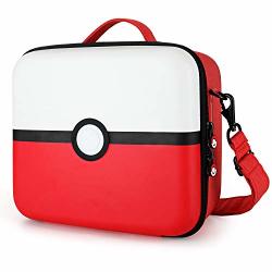 Tombert Nintendo Switch Travel Carrying Case Pokemon Design Deluxe Protective Hard Shell Carry Bag Fits Pro Controller For Nintendo Switch Console & Accessories