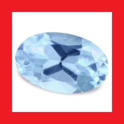 Aquamarine - Vibrant Bright Blue Oval Facet - 0.215cts