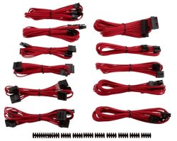 Premium Individually Sleeved Flexible Paracorded Modular Cable Pro Kit - Red