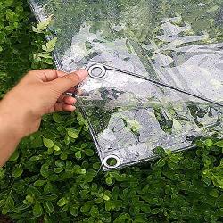 Tarpaulin Ultra-transparent Pvc Soft Film Tarp Waterproof Shade Succulents Plant Outdoor Truck Sheet Covers Thicken 0.3MM & 400G M Size : 1.8X3M
