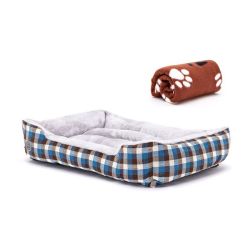 Perfect Pets - Comfy Fleece Dog Bed & Blanket Bundle