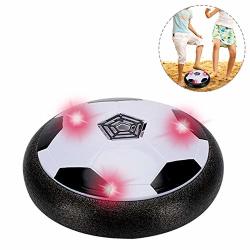 Hover Soccer Floating Football,WDDH Hover Soccer Ball Air Power Floating Football with LED Lights for Indoor/Outdoor Children Sports Games Gifts