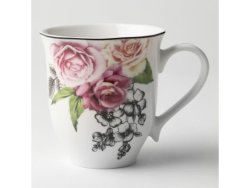Wavy Rose Mugs Set Of 4