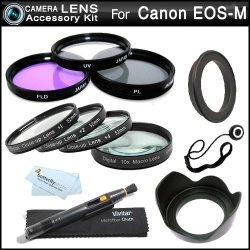 7PC Filter Kit Bundle For The New Canon Eos M 18.0 Mp Compact Systems Camera That Use Ef-m 22MM F 2 Stm And Ef-m 18-55MM