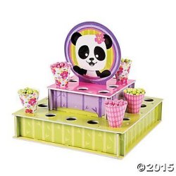 Cardboard Panda Party Tray With Cones
