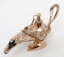 Brass Aladdin Lamp 6L (Genie Lamp) For Incense Cone Burner – Shop