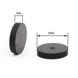 4PCS Carbon Fiber Speaker Spikes Pads Speaker Shock Base Pad Isolation Stand Feet Cone Base Mats Floor Disc 25X5MM