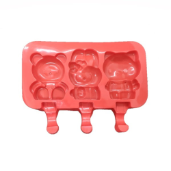 4AKID Silicone-bunny-kitty-bear-ice-cream-mould