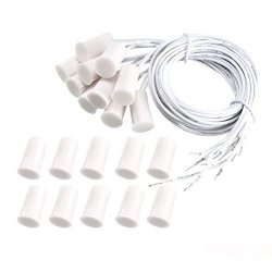 Uxcell 10PCS RC-33 Nc Recessed Wired Security Window Door Contact Sensor Alarm Magnetic Reed Switch White