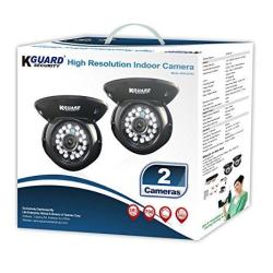 KGuard Security HD812CPK2 Cam Kit- 700TVL Ir Dome Type 65' Night Vision Kit Black