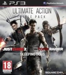 Ultimate Action Triple Pack - Just Cause 2 Sleeping Dogs & Tomb Raider Playstation 3 Dvd-rom