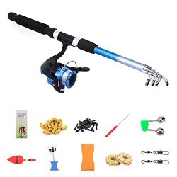 PLUSINNO Fishing Rod and Reel Combos Carbon Fiber Telescopic Fishing Rod  with Reel Combo Sea Saltwater Freshwater Kit Fishing Ro
