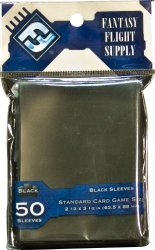 Card Sleeves: Standard Black 50 Sleeves Pack