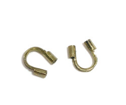 Wire Guardian Protectors Crimp Loops - 5x5mm - Bronze - 10 Pcs