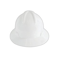 Msa 475369 V-gard Slotted Protective Hard Hats With Fas-trac Suspension Standard White Standard