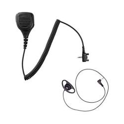 Maxtop APM100ARP07-M1 Heavy Duty Shoulder Speaker Microphone For Motorola With D-shape Receiving Only Earpiece