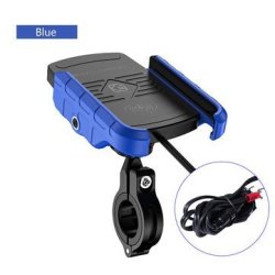 QI 15W Wireless Charger Waterproof 360 Aluminum Phone Holder Handlebar Mount For