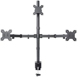 Triple Lcd Monitor Desk Mount Stand Heavy Duty Adjustable 3 Screens Up To 27