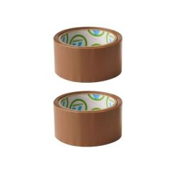 Source Direct - Packaging Tape Brown Buff Tape 48MM X 100M - Pack Of 2