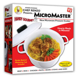 Chef Renzo Micromaster Microwave Pressure Cooker - Rice Steamer 2.85 Liter Capacity