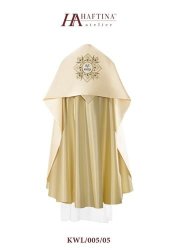 Humeral Veil - Ave Maria In Ornate Scroll On Cream