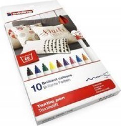 Edding E4600 Textile Pens - Assorted Colours Box Of 10