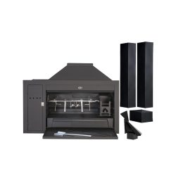 1200 Super Deluxe Spit Built-in Braai Includes 2.4M Flue And Rotating Cowl - Save