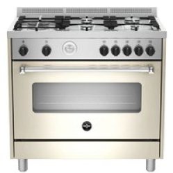 Americana Gas Hob With Gas Oven & Grill 90CM Cream