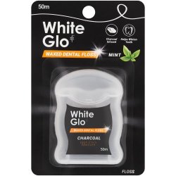 White Glo Floss Charcoal 50M