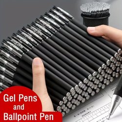 Gel Pen Set Black Blue Red Filled Gel Pen Bullet 0.5MM School And Office Supplies Stationery Kawaii Accessories Stationery