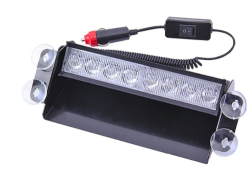 8 LED Strobe White Amber Emergency Vehicle Car Flash Light Warning Dash 3 Modes