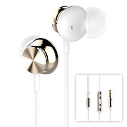 Betron BS10 Earphones Headphones Powerful Bass Driven Sound 12MM Large Drivers Ergonomic Design For Iphone Ipad Ipod Samsung And MP3 Players Platinum With MIC