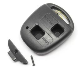 Branded 2 Button Remote Key Case Without Key Blade Compatible With Toyota