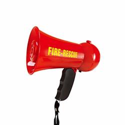 Luoem Portable MINI Megaphone Kids Fire Fighter's Megaphone Bullhorn With Siren Sound Cosplay Toy Red
