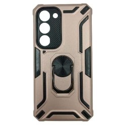 Ring Holder Kickstand Magnetic Armour Case For Samsung Galaxy S23 Rose Gold