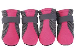 Pet Dog Shoes Puppy Outdoor Soft Bottom For Cat Chihuahua Rain Boots Waterproof Boots Perros Mascotas Botas Sapato Para Cachorro - Rose L