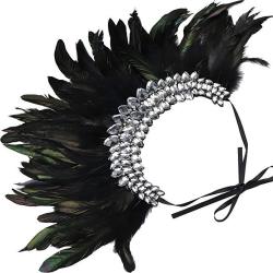 Xy Fancy Feather Pendant Multi Layers Tribal Bib Necklace Statement Earring Jewelry Set