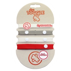 Toy Toggle - Unisex Launch Edition Toy Straps - Silver - White And Red