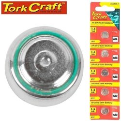 Tork Craft LR55 Alkaline Coin Battery X5 Pack Moq 20 BATLR55-5
