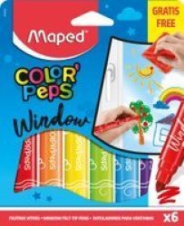 MAPEX Maped Window Felt Tips +cloth 6'S