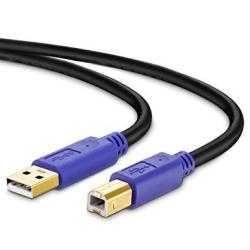 Printer Cable 50FT Tanbin 20FEET Hi-speed USB 2.0 Type A Male To Type B Male Printer Scanner Cable For Hp Canon Lexmark Epson Dell