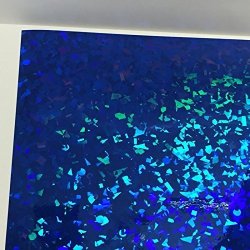 Holographic Crystal Sign Vinyl With Self-adheisve 12 Inch X 10 Ft Blue