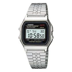 Casio Retro Digital Silver Stainless Steel Men's Watch A159W-N1DF