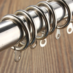 10pcs Stainless Steel Silver Window Curtain Rings Bathroom Shower Curtain Buckle
