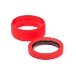 Pro 52MM Lens Silicon Rim ring & Bumper Protectors Red - ECLR52R