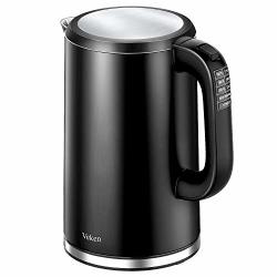 Veken Electric Kettle 1.7L Temperature Control Cordless Water Boiler Cool Touch Double Wall Stainless Steel Tea Kettle With Auto Shut-off & Boil Dry Protection